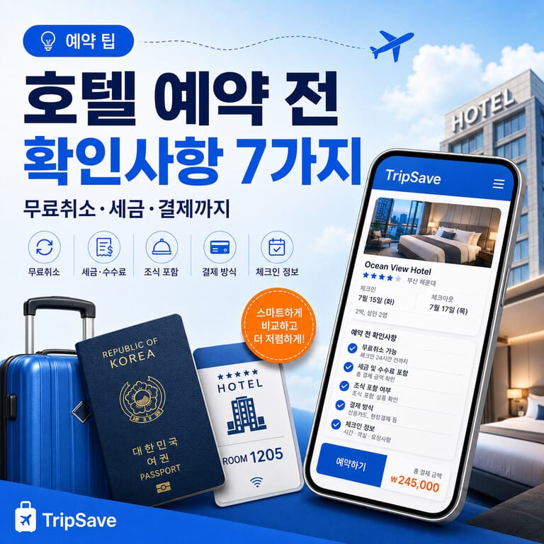 호텔 예약 전 확인사항 7가지